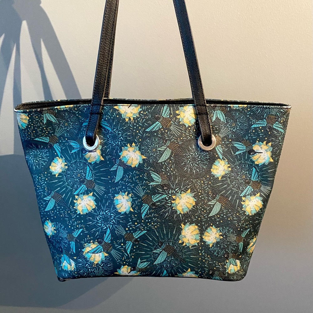 Elegant Black Floral Satchel